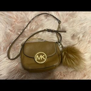 MK bag with MK fur keychain